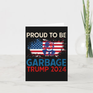 Trump 2024 Wahl Stolz darauf, Müll zu sein, stimme Karte