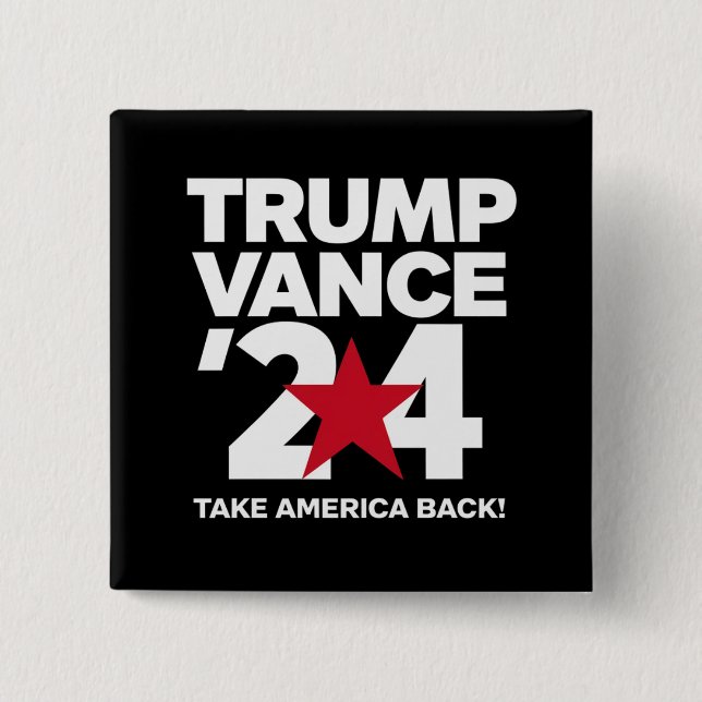 Trump 2024 Wahl Trump 2024 Button (Vorderseite)