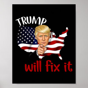 Trump 2024 Wahl Wird Es Richten Design  Poster