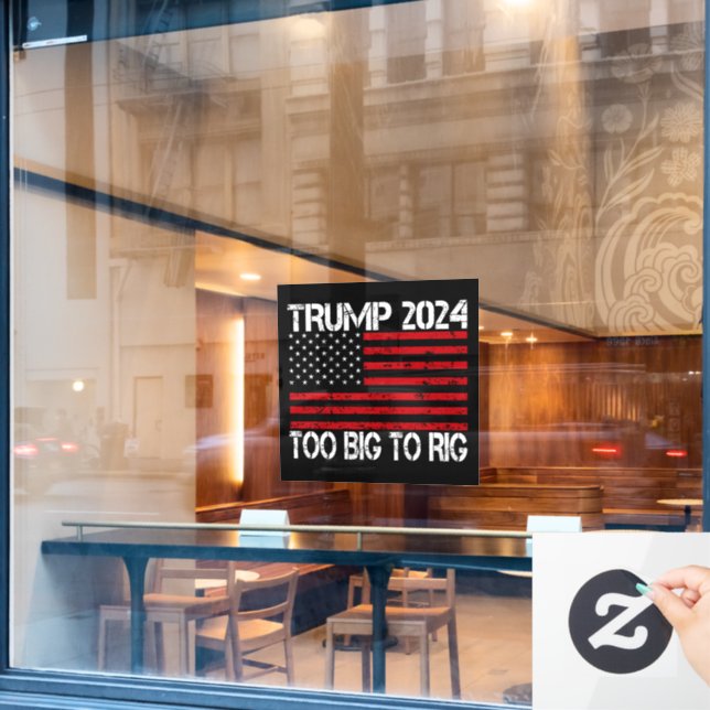 Trump 2024 - Wahlen 2024 sind zu groß, um zu riski Fensteraufkleber (Café-Fenster)