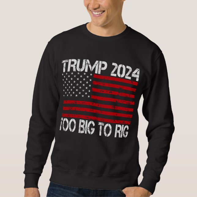 Trump 2024 - Wahlen 2024 sind zu groß, um zu riski Sweatshirt (Vorderseite)