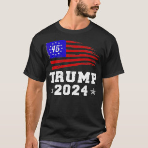 Trump 2024 Wahlkampfknopf zum Präsidenten gewählt T-Shirt