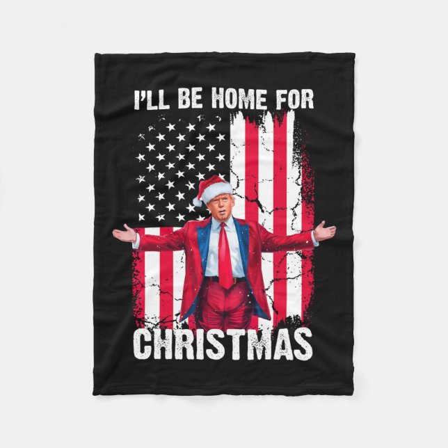 Trump 2024 werde ich für den Weihnachtslustigen Tr Fleecedecke (Vorderseite)
