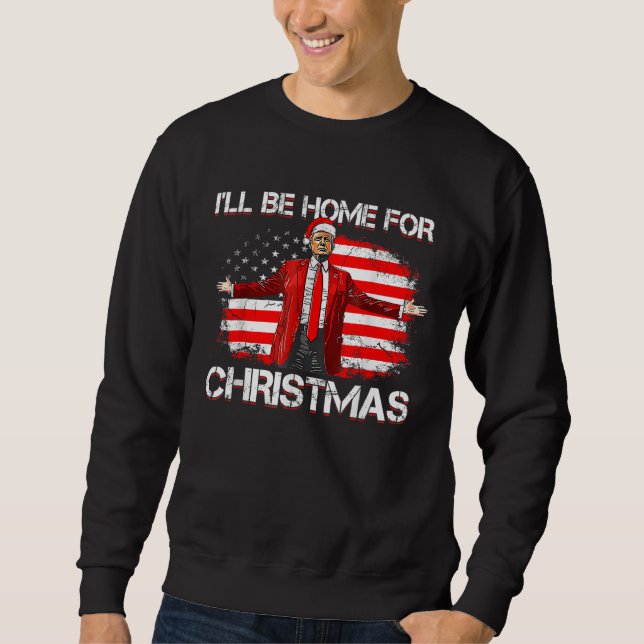 Trump 2024 werde ich für den Weihnachtslustigen Tr Sweatshirt (Vorderseite)