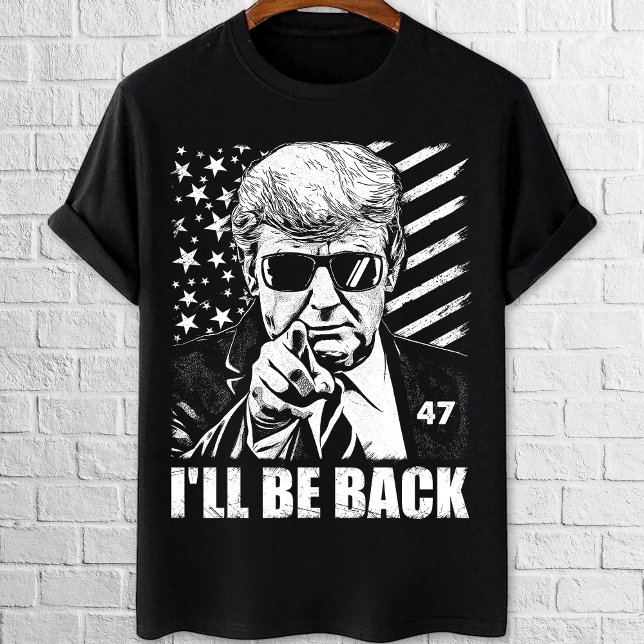 Trump 2024 werde ich mit amerikanischer Flagge wie T-Shirt (Von Creator hochgeladen)