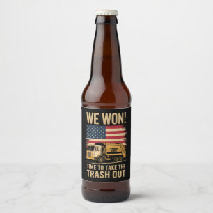Trump 2024 Wir Gewannen Siege Sieg Amtseinführung  Bierflaschenetikett