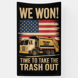 Trump 2024 Wir Gewannen Siegt Sieg Amtseinführung Banner