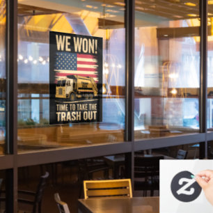 Trump 2024 Wir Gewonnen Siege Sieg Amtseinführung  Fensteraufkleber