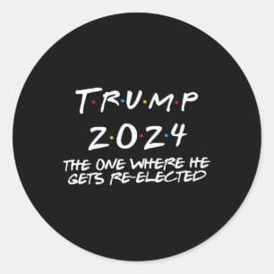 Trump 2024 wird gewählt runder aufkleber