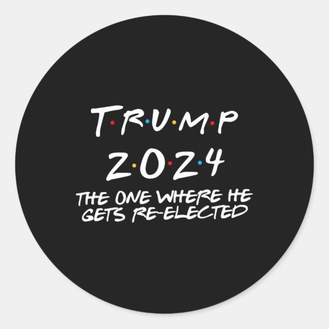 Trump 2024 wird gewählt runder aufkleber (Vorderseite)