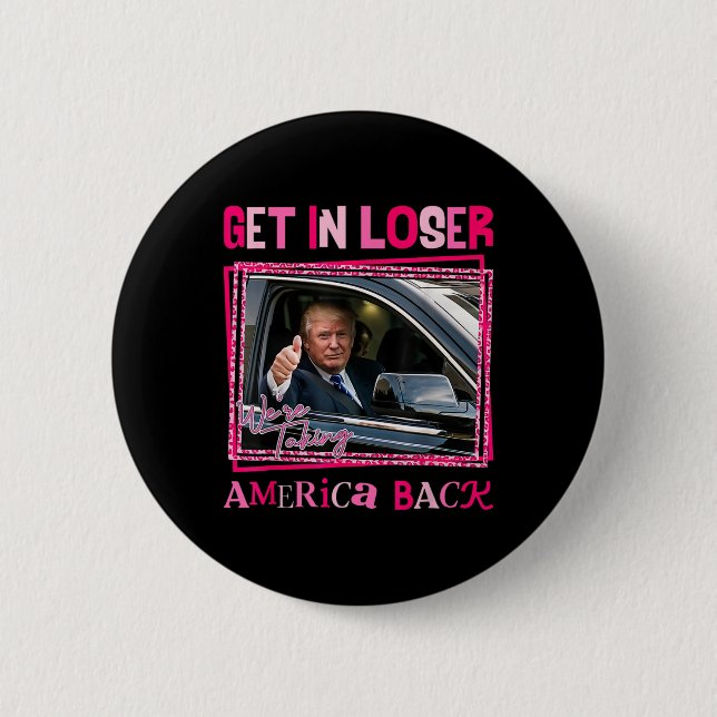 Trump 2024 wird kleiner, und wir bringen Amerika z Button (Vorderseite)