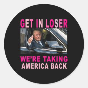 Trump 2024 wird kleiner, und wir bringen Amerika z Runder Aufkleber