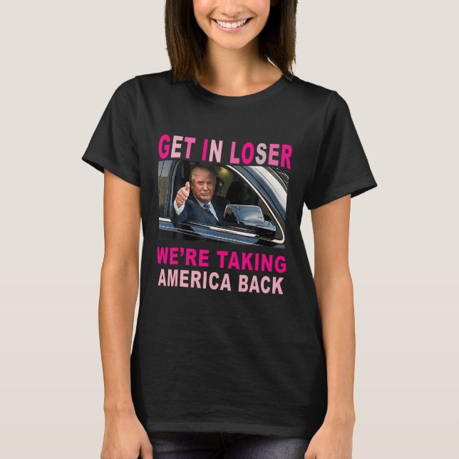Trump 2024 wird kleiner, und wir bringen Amerika z T-Shirt (Vorderseite)