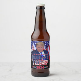 Trump 2024 wird zurück sein bierflaschenetikett