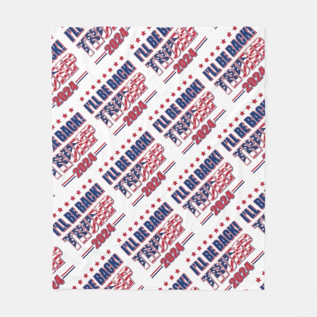 Trump 2024 wird zurück sein fleecedecke (Vorderseite)