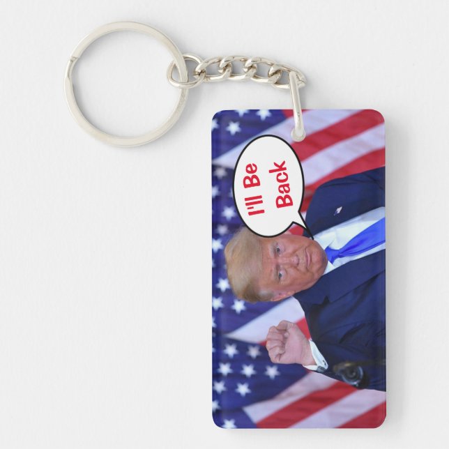 Trump 2024 wird zurück sein schlüsselanhänger (Vorderseite)