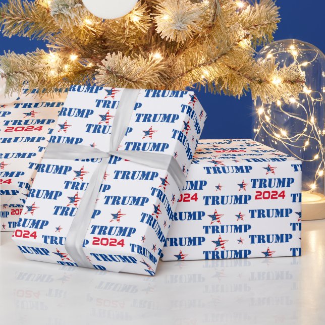 Trump 2024 Wrapping Paper Geschenkpapier (Feiertage)