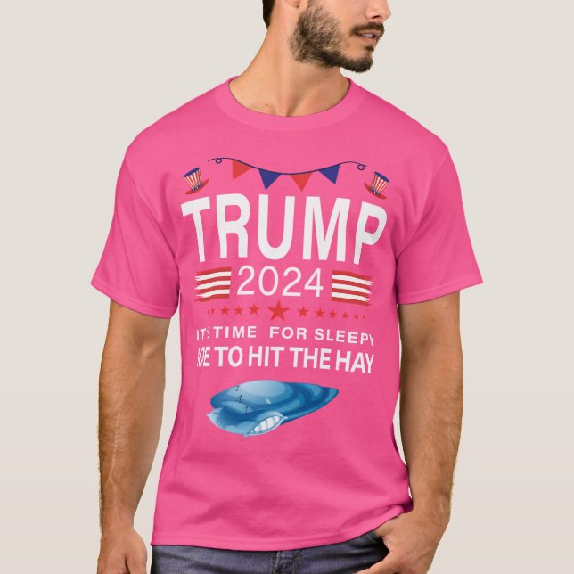 Trump 2024Pro Trump Republikanischer Anti-Sleepy J T-Shirt (Vorderseite)
