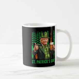 Trump 2025 Amerikanische Flagge Vintage St. Patric Kaffeetasse