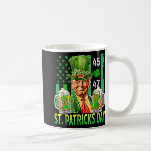 Trump 2025 Amerikanische Flagge Vintage St. Patric Kaffeetasse