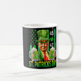 Trump 2025 Amerikanische Flagge Vintage St. Patric Kaffeetasse