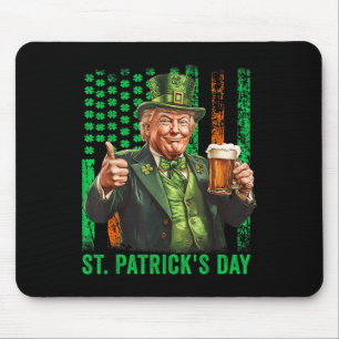 Trump 2025 Amerikanische Flagge Vintage St. Patric Mousepad
