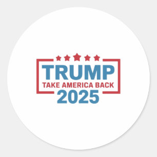 Trump 2025 Apparel - Trump 2025 Rettete Amerika wi Runder Aufkleber