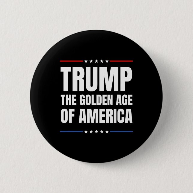 Trump 2025 - das goldene Zeitalter der Amerikaner Button (Vorderseite)