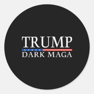 Trump 2025 Dunkler Mega-Präsident Donald Trump Runder Aufkleber