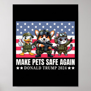 Trump 2025 Lustiger Corgi Hund Poster