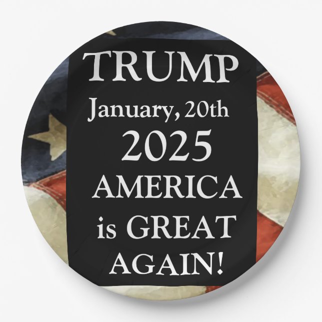 TRUMP 2025 PAPPTELLER (Vorderseite)