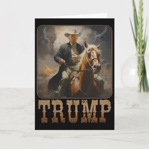 Trump 2025 Präsident Cowboy Reitpferd Western U Karte