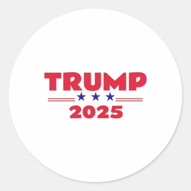 Trump 2025' runder aufkleber (Vorderseite)