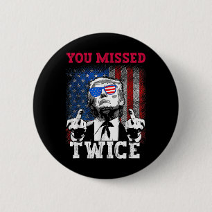 Trump 2025 USA-Flagge Zweimal verpasst Button