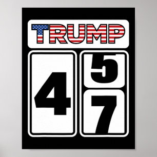 Trump 2025 Wahl 47 Sieg Gewinnen Präsident Amtsein Poster