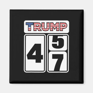 Trump 2025 Wahl 47 Sieg Gewinnt Präsident Amtseinf Magnet