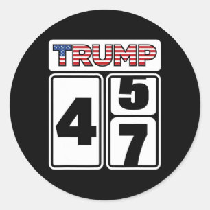 Trump 2025 Wahl 47 Sieg Sieg Präsident Amtseinführ Runder Aufkleber