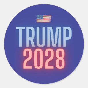 Trump 2028 - Amerika wieder stark machen Runder Aufkleber