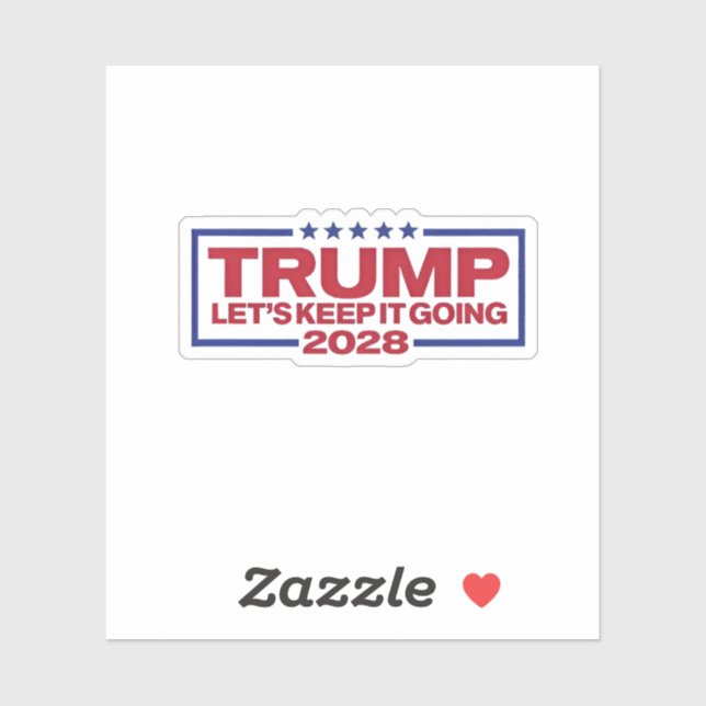 Trump 2028 Behalte es uns Aufkleber (Blatt)