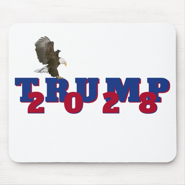 Trump 2028 mit Bald-Adler Mousepad (Vorne)