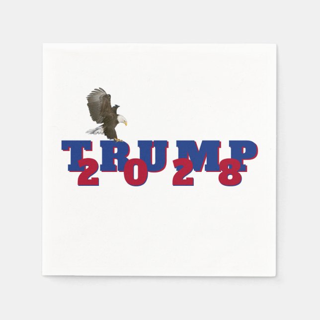 Trump 2028 mit Bald-Adler Serviette (Vorderseite)