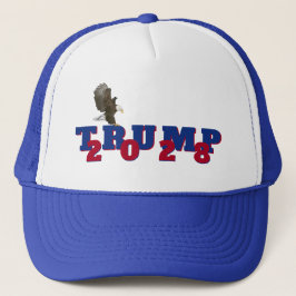 Trump 2028 mit Bald-Adler Truckerkappe