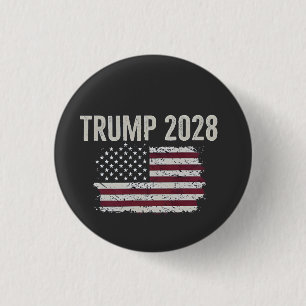 Trump 2028 Präsident der amerikanischen Flag-Wahl Button