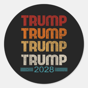 Trump 2028 Präsidentschaftswahlkampagne Donald Tru Runder Aufkleber