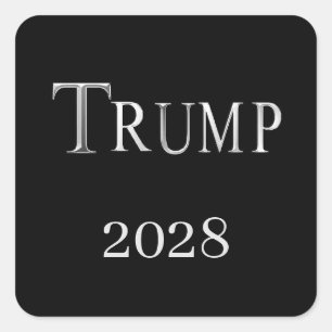 TRUMP 2028 QUADRATISCHER AUFKLEBER