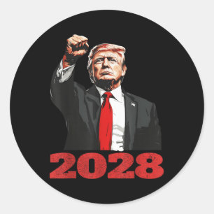 Trump 2028 Shirt Abstimmung Donald Trump 28 Runder Aufkleber