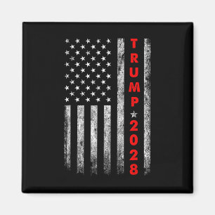 Trump 2028 Vote Donald Trump America Us Flag Vinta Magnet