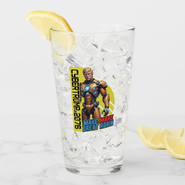 Trump 2076 | Martian-Präsidentschaftskampagne Glas (Vorderseite Ice)