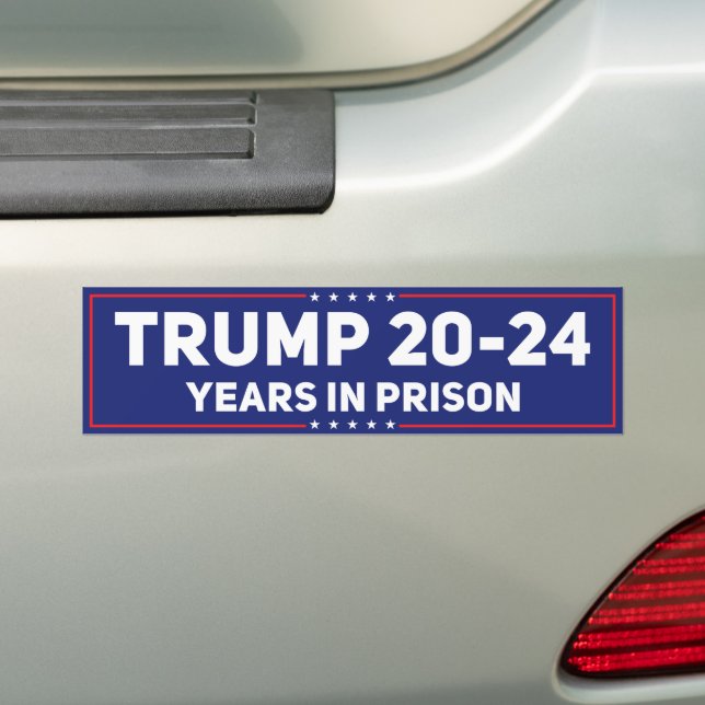 Trump 20 - 24 Jahre Gefängnis lustige Anti-Trump Autoaufkleber (Auf Auto)