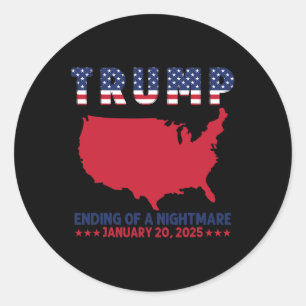 Trump 20. Januar 2025 - Patriotische Einweihung de Runder Aufkleber